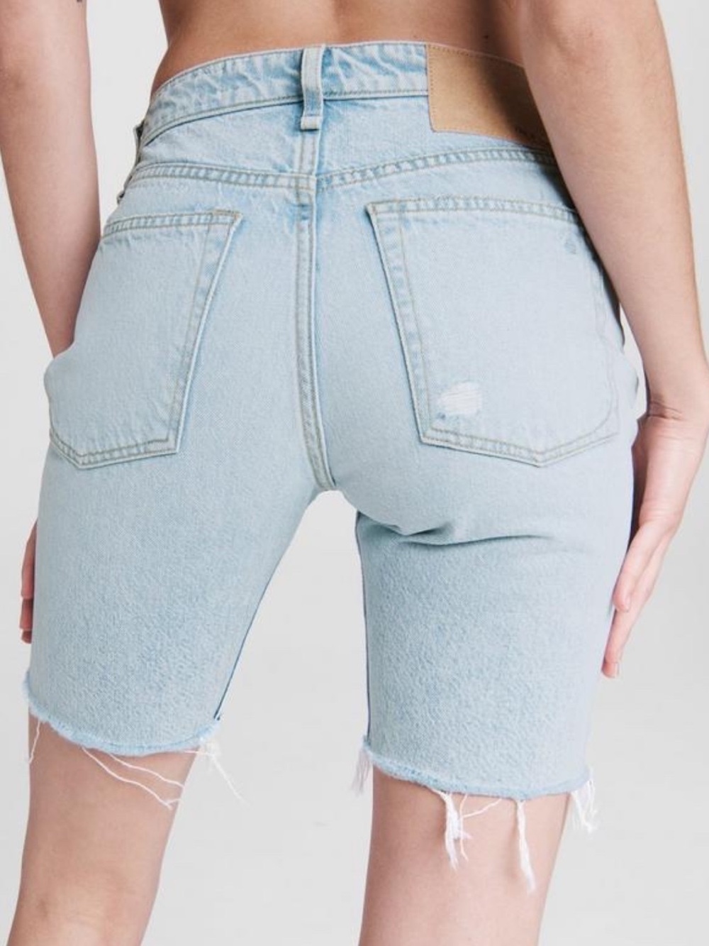 Rag & Bone Maya High-Rise Bermuda Lone Line Walking Jean Shorts Size 29 NWT
